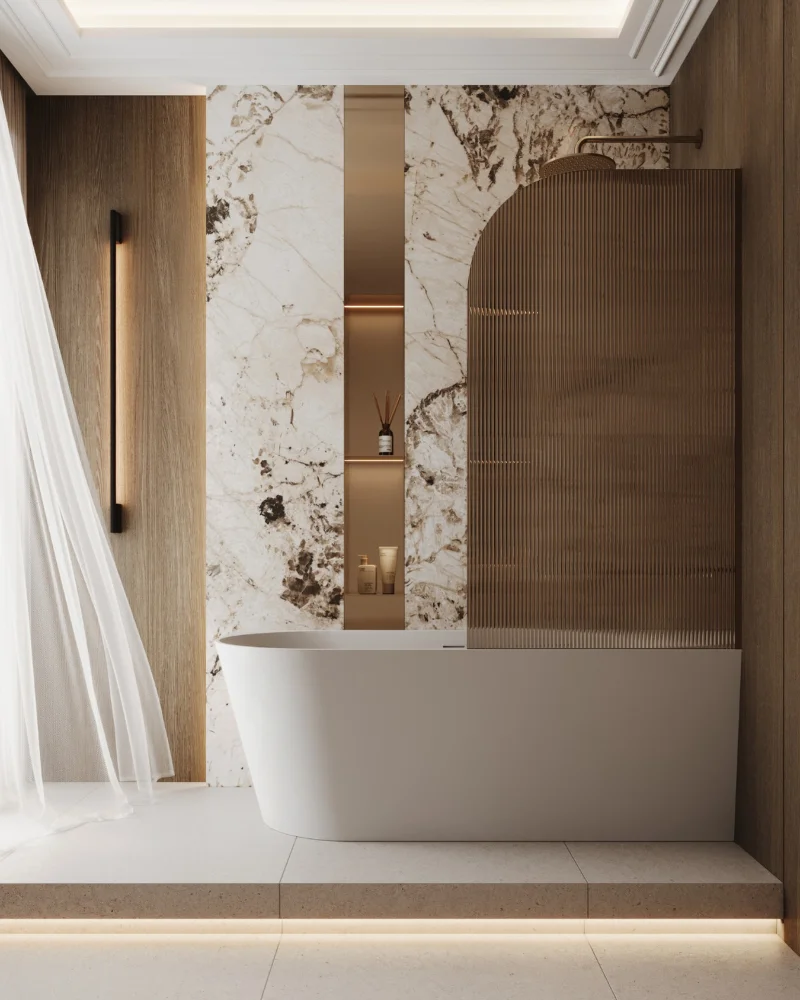 Bathtub and screen