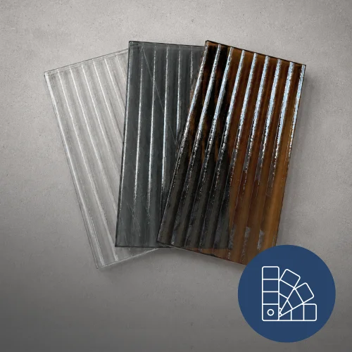 grooved glass sample