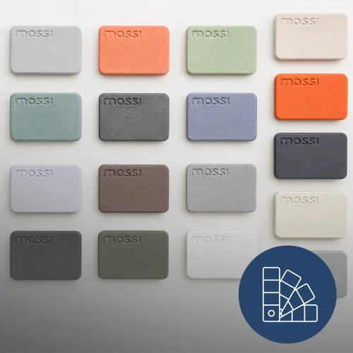 colored concrete sample